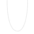 18K White Gold Box Chain Necklace with Lobster Lock C620