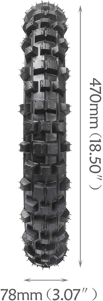 80/100-12 3.00-12 Knobby Rear Tire & Inner Tube Pack of 2 T814