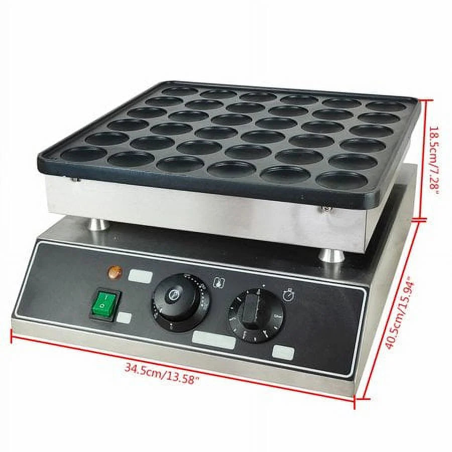 36pcs Nonstick Electric Mini Dutch Pancake Baker Maker V799837
