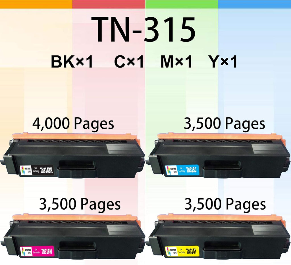 Compatible Toner Cartridge Set of 4 for Brother Printer P4635