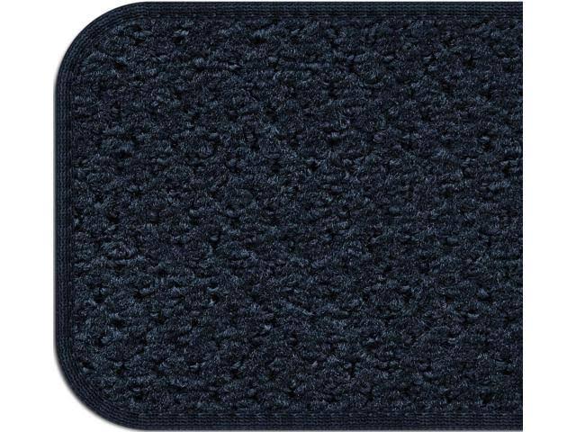 15 Pc Adhesive Carpet Stair Treads Navy Blue 8 in. x 23.5 in. W272922