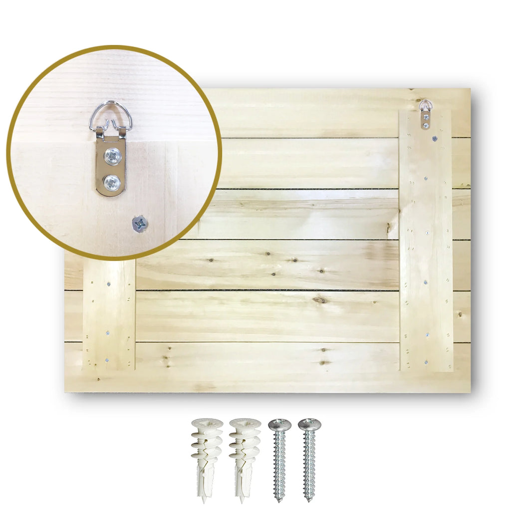 Castles Print on Natural Pine Wood D456837
