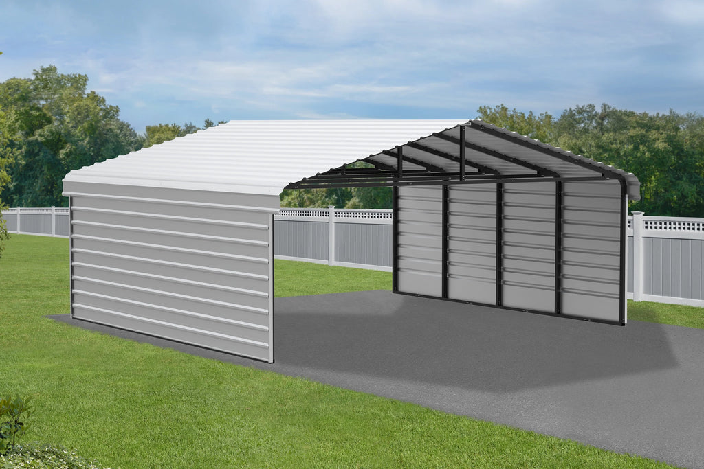 Galvanized Steel Carport Kit, 20' x 20' x 7' X909