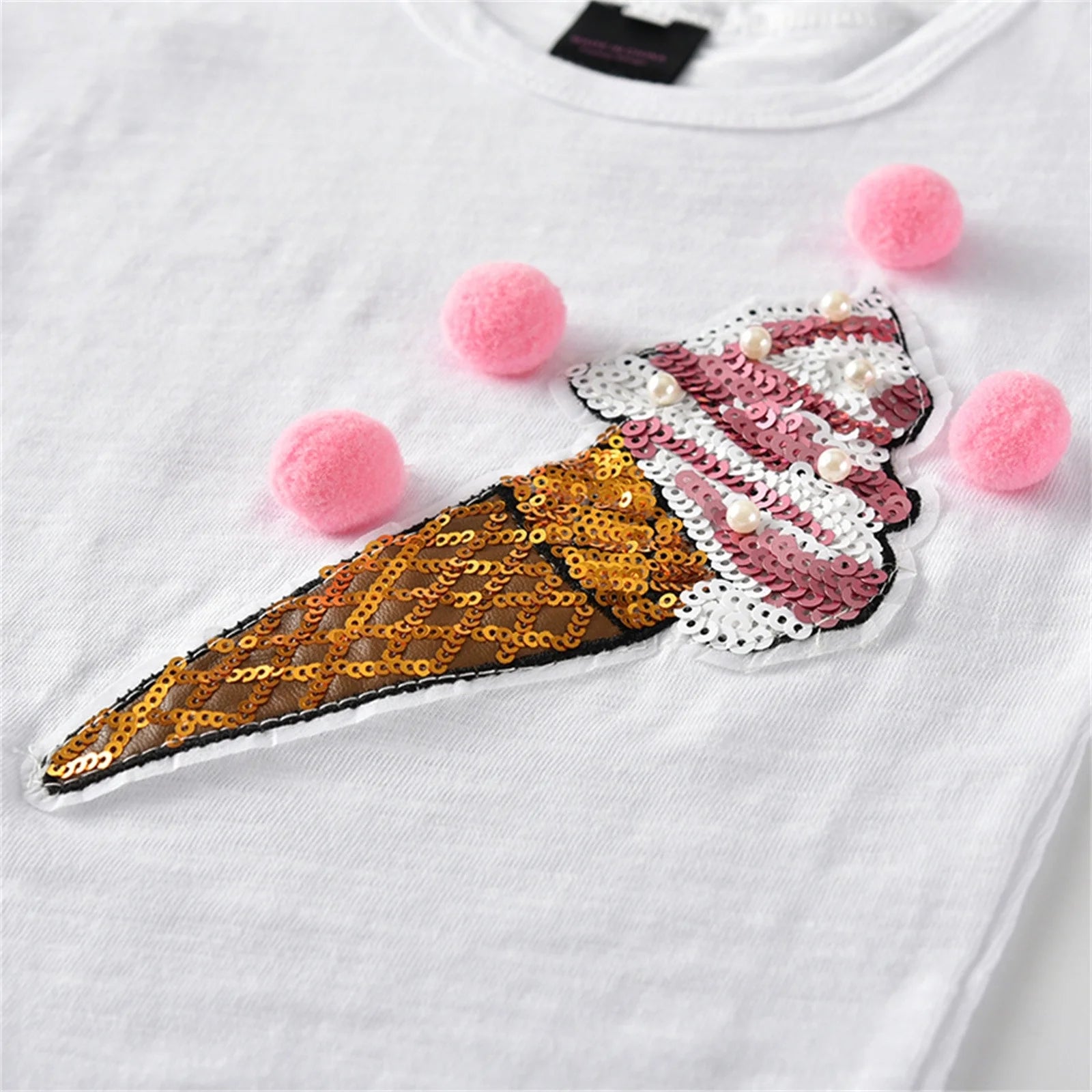 2Pcs Kids Print T Shirt Short Sleeve Tops Mini Skirts Outfits A608197