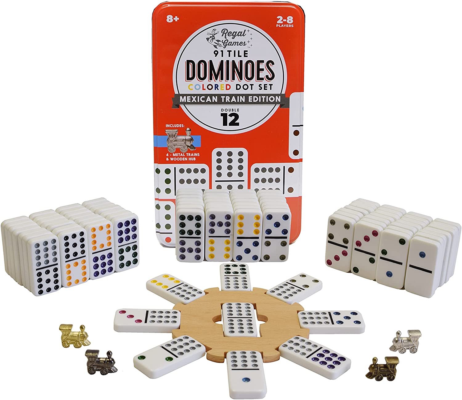 Mexican Train Dominoes Traditional Tile Game C101