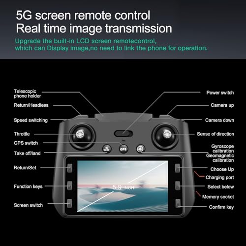 Black 4k GPS FPV Drone with Camera Z7599