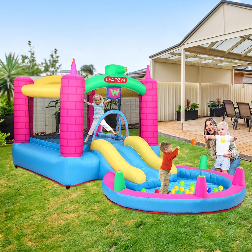 12.5' x 6.7' x 6.2' Inflatable Bounce House with 350W Air Blower M393616