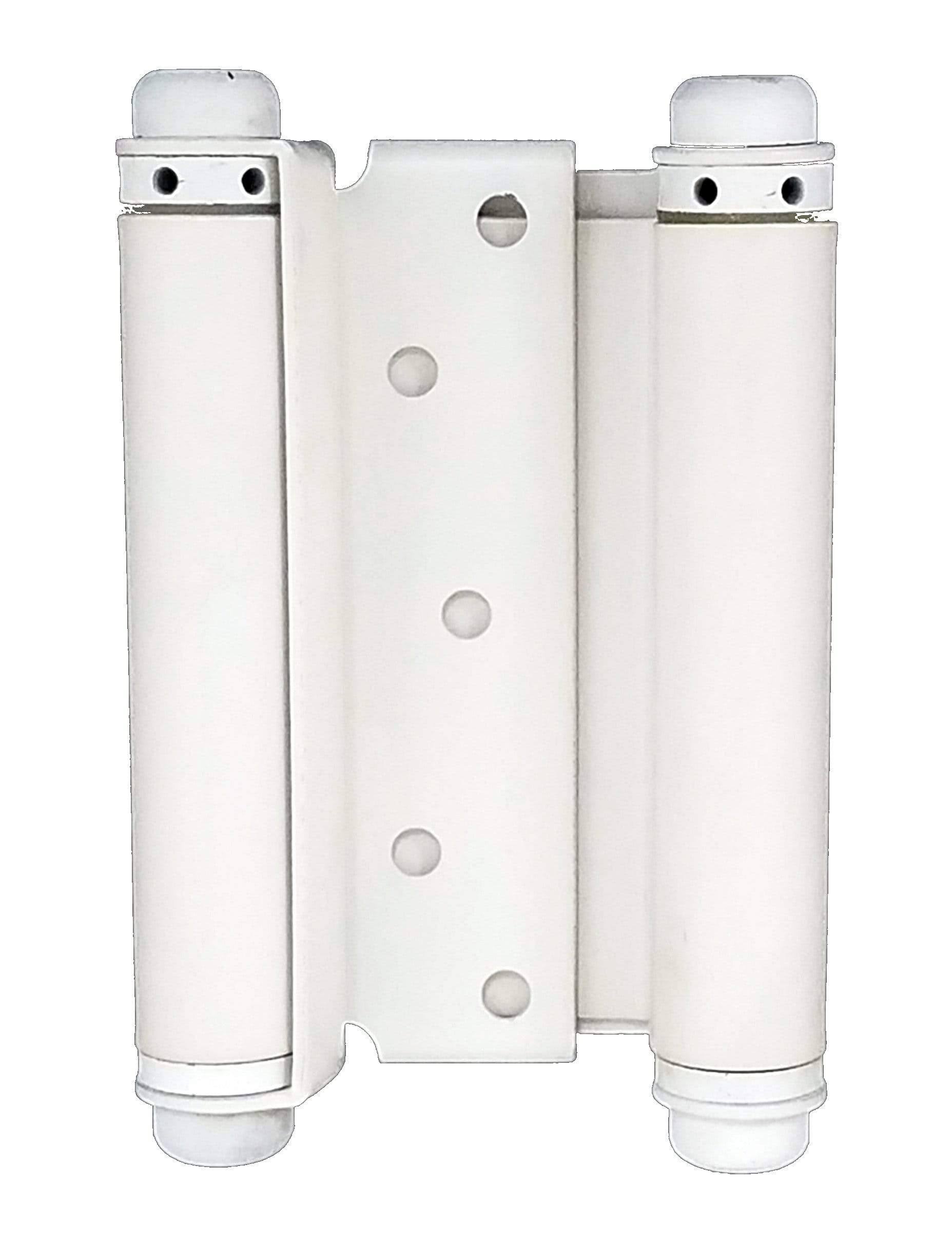 White 6 inch Double Action Spring Hinge, 2 Pack B7852