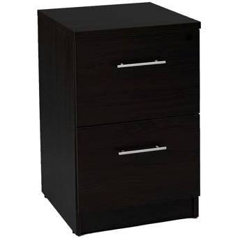 2-Drawer File Cabinet Desk High Espresso Brown R35455
