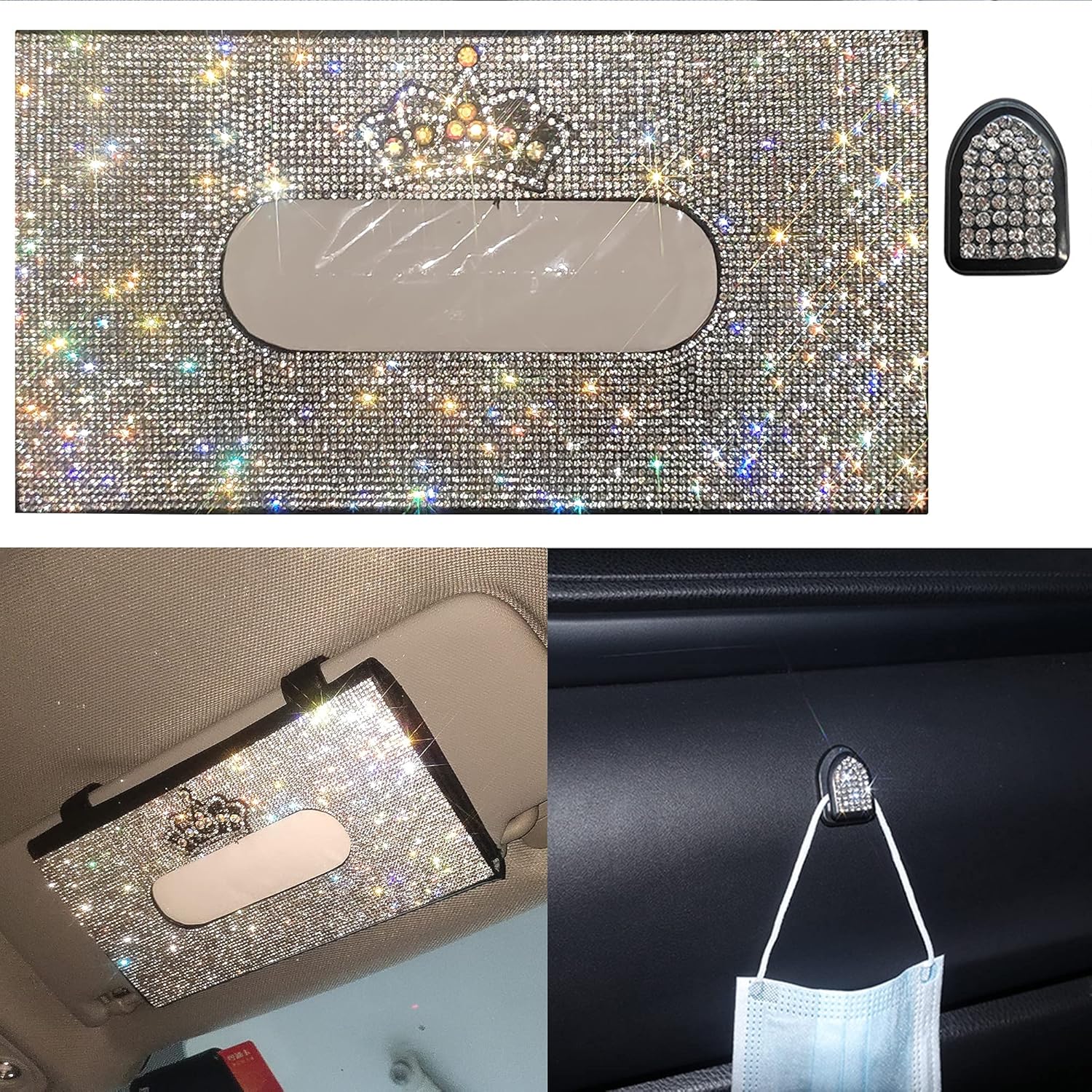Red Queen Crown Tissue Box Holder for Sun Visor N120