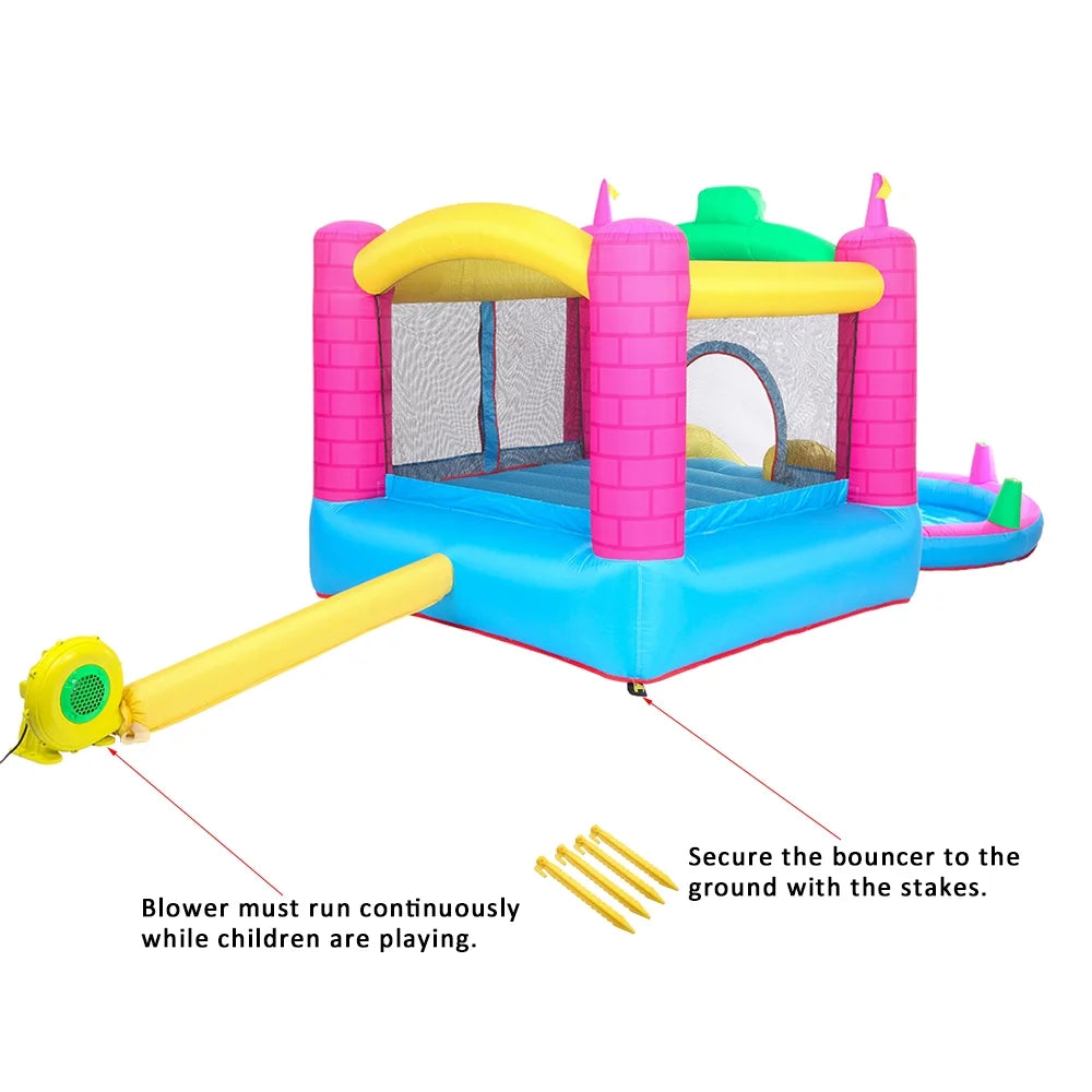 12.5' x 6.7' x 6.2' Inflatable Bounce House with 350W Air Blower M393616
