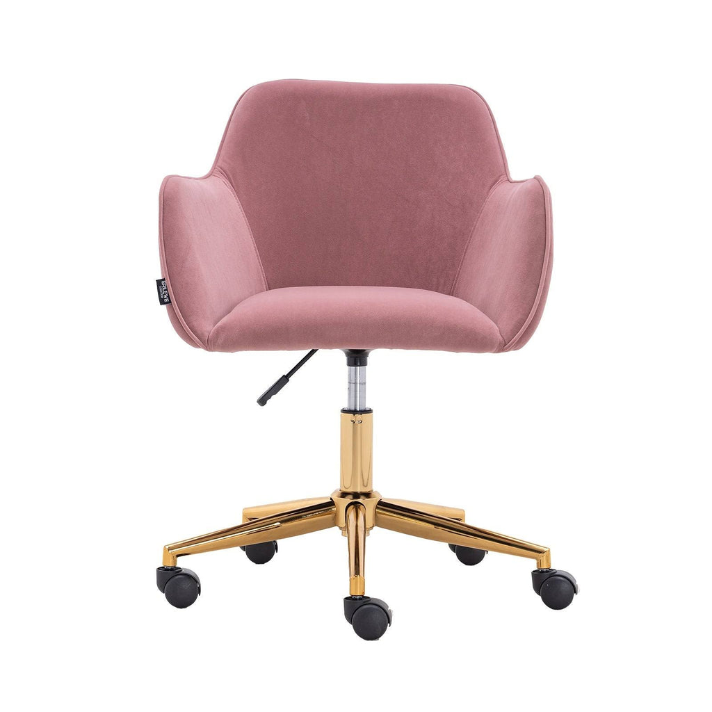 Navy Velvet Adjustable Height 360 Revolving Office Chair X7596