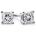 14K White Gold Princess Cut Diamond Stud Earring V84984