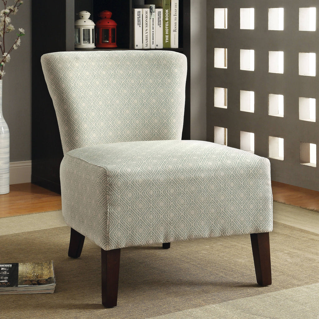 Ivory Fabric Padded Accent Chair X40784