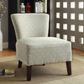 Ivory Fabric Padded Accent Chair X40784