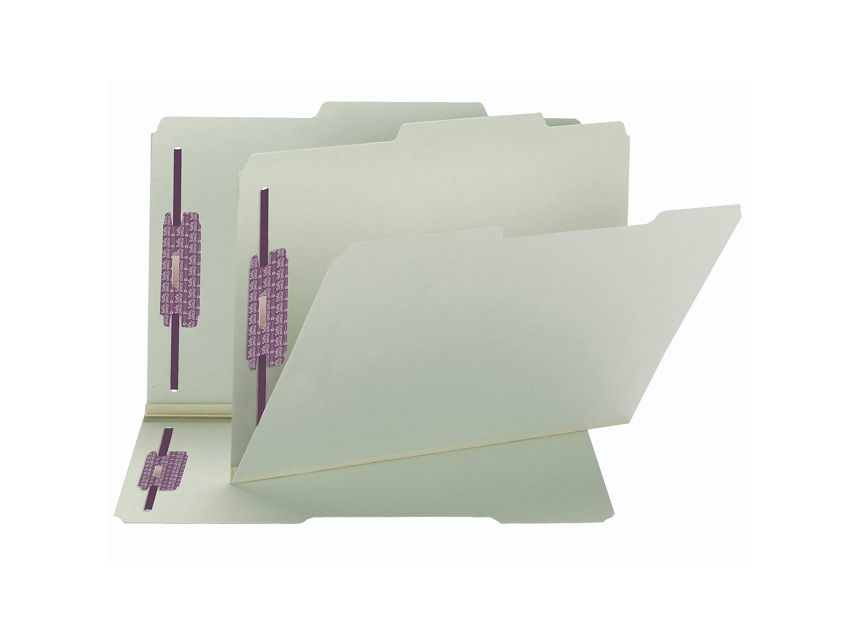 Green Legal Size Classification Folders with Fasteners V6853