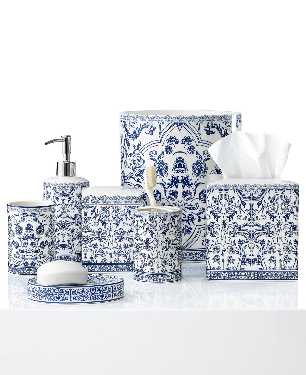 Blue Waste Basket W536