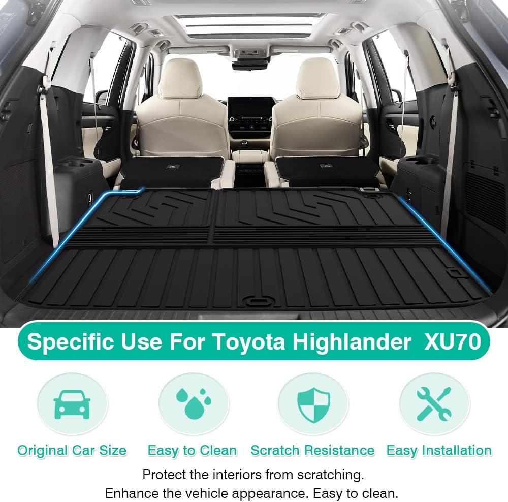 Cargo Liner Trunk Mat All Weather TPE Pack of 2 V350025