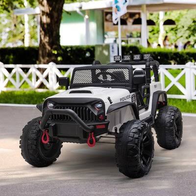 White Kids Electric Ride on Truck N4057