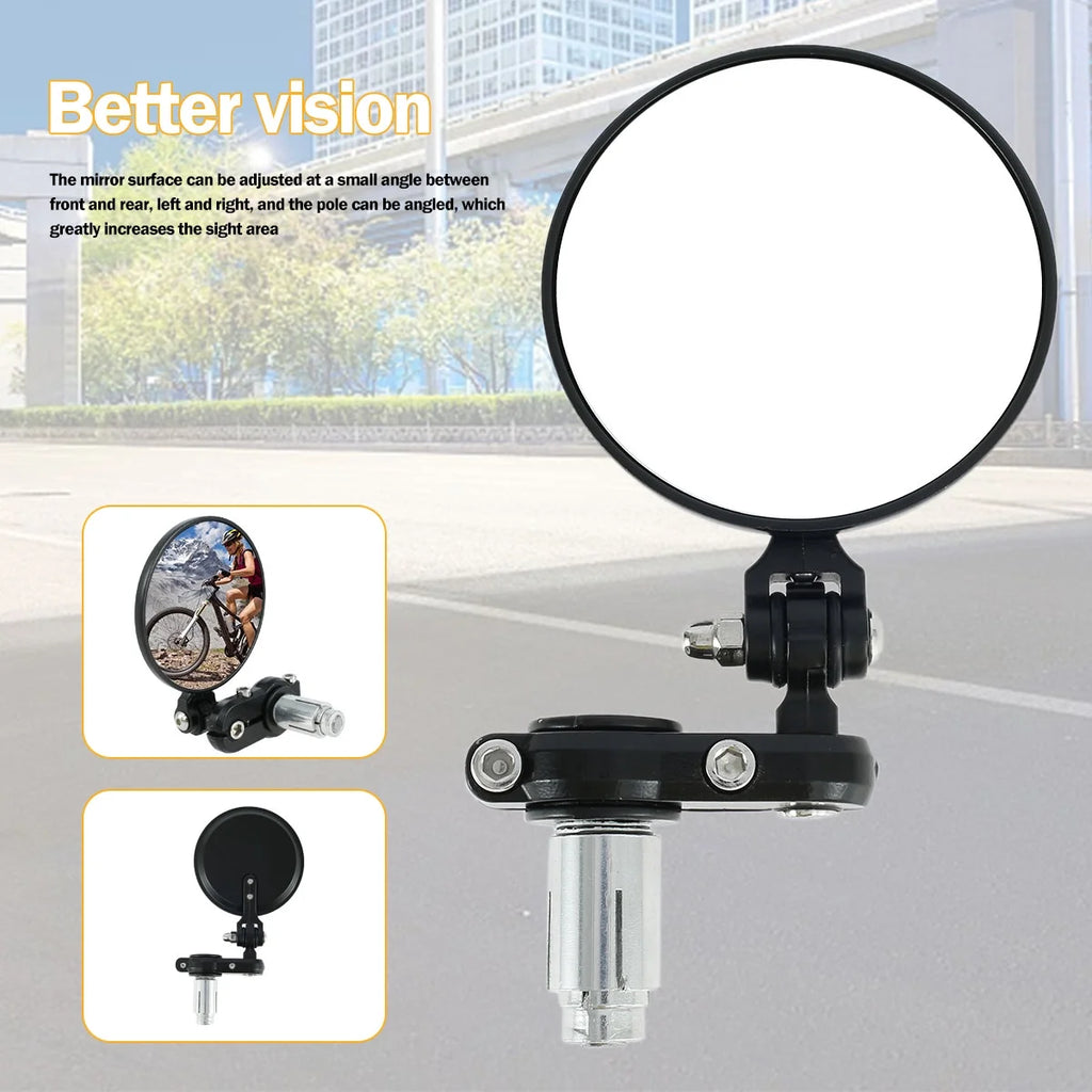2Pcs Adjustable Foldable Bicycle Handlebar Rearview Mirrors W81503