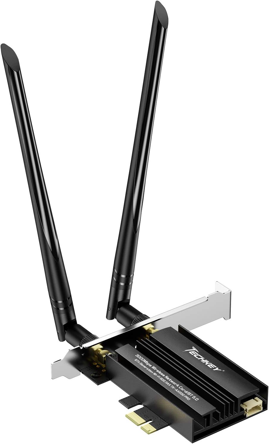 WiFi 6 Card PCIe 3000Mbps Wireless Adapter with Bluetooth 5.0 Dongle Dual Band 5dBi Antenna T8584