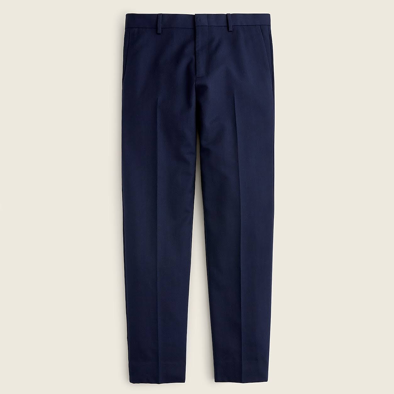 Slim-Fit Unstructured Suit Pant in Wool-Cotton Twill M3658