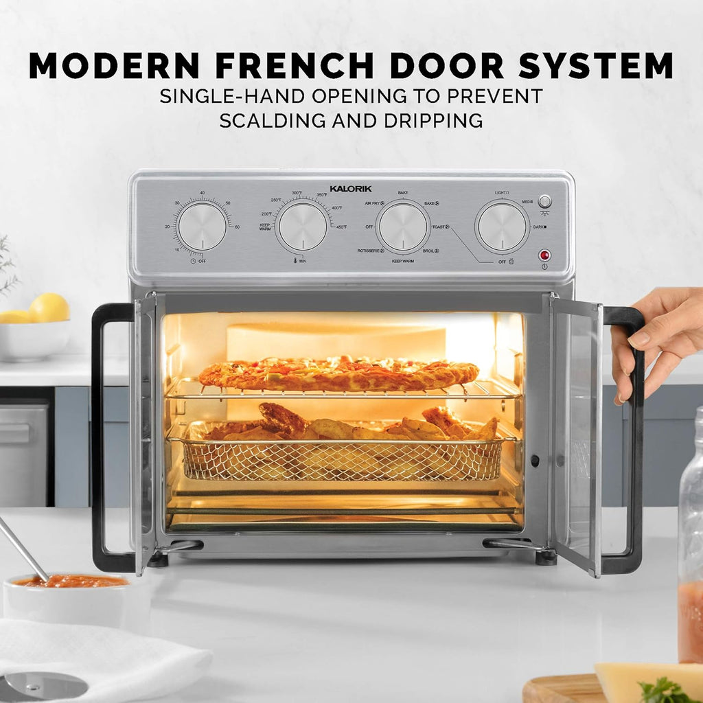 26 Quart 9-in-1 Stainless Steel Air Fryer Toaster Oven Combo N476906