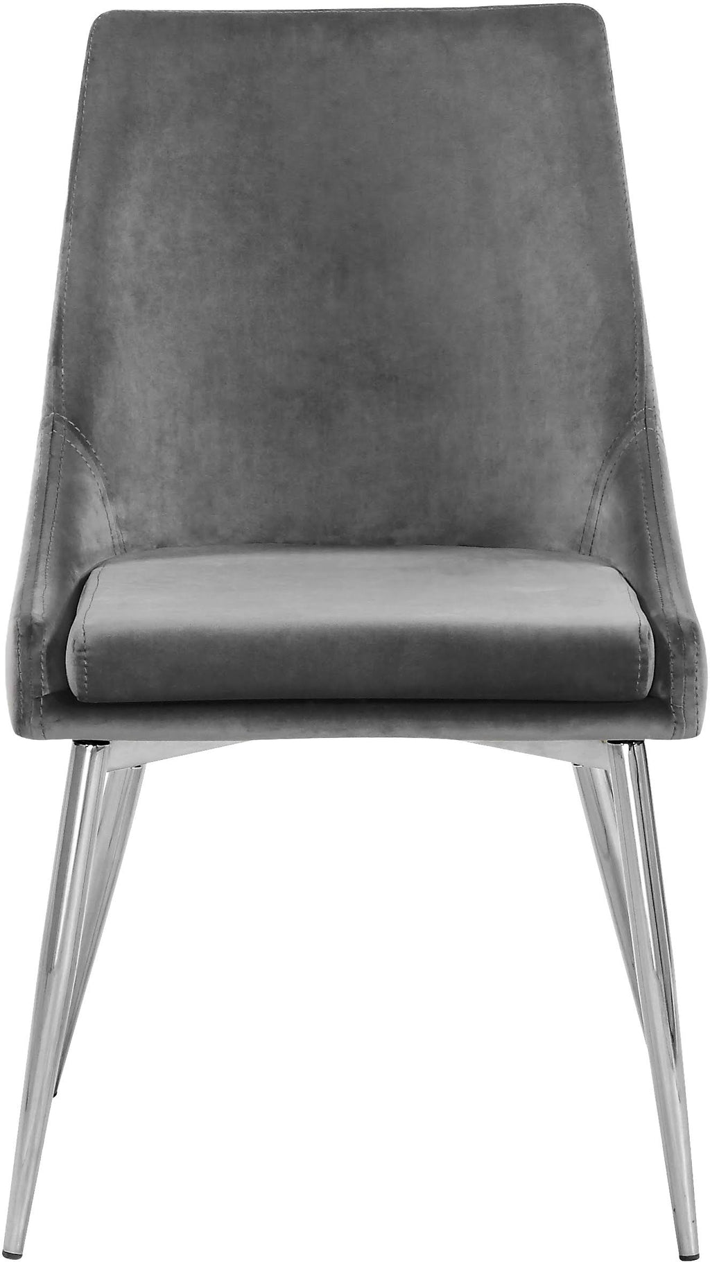 Grey Velvet Dining Chair Set of 2 V164585