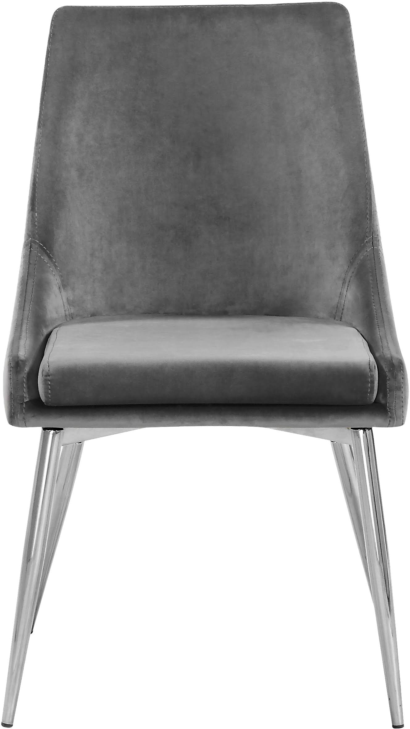 Grey Velvet Dining Chair Set of 2 V164585