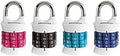 Vertical Resettable Word Combination Padlock, 4-Pack B3175