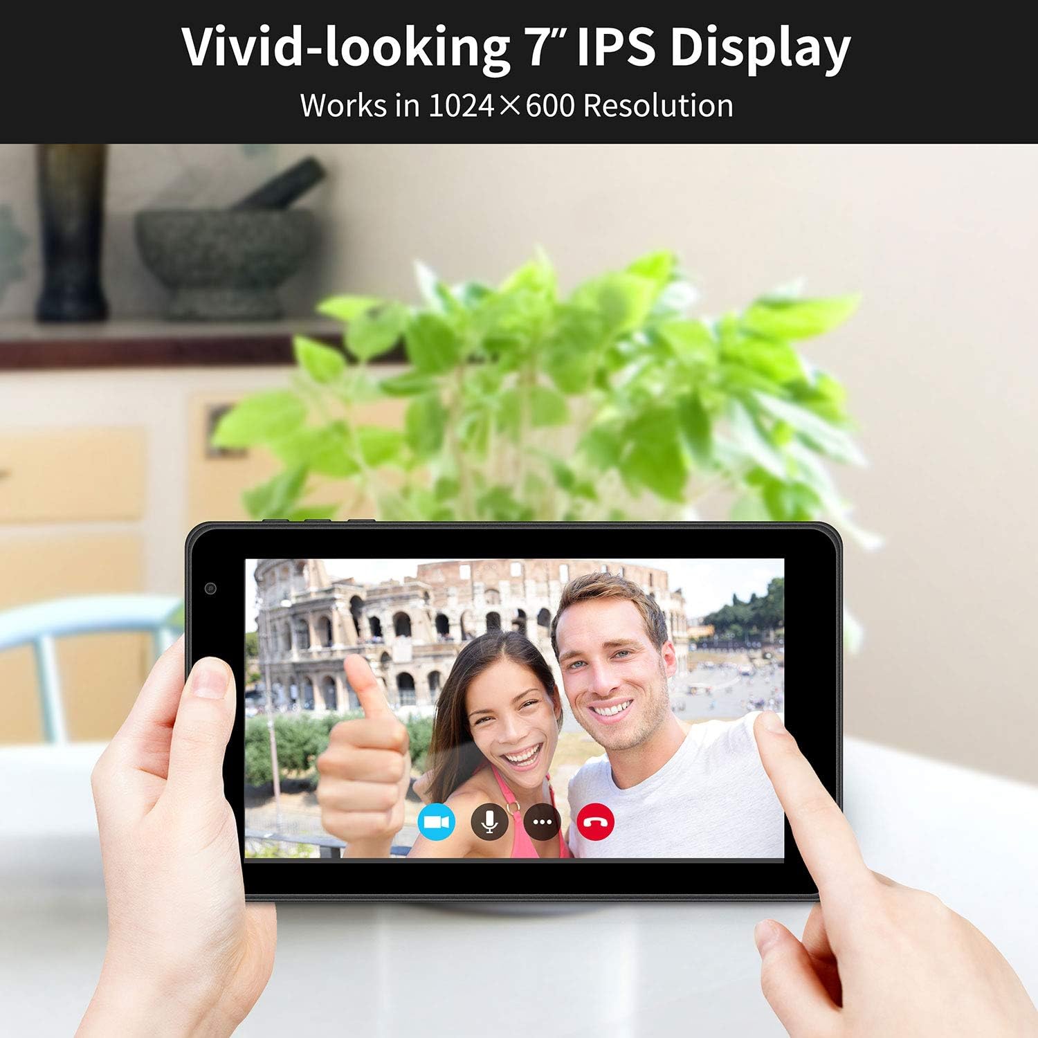 7 inch Android Tablet, Quad-Core 1.4GHz Processor, 32GB Storage, Dual Camera, 1024x600 IPS HD Display, 128GB Expand, WiFi, Pack of 2 N7578