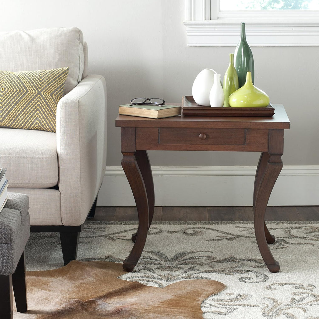 Brown One Drawer Storage Side Table N1619
