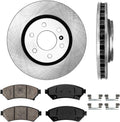 6 Lug Brake Disc Rotors with Ceramic Brake Pads and Clips D933