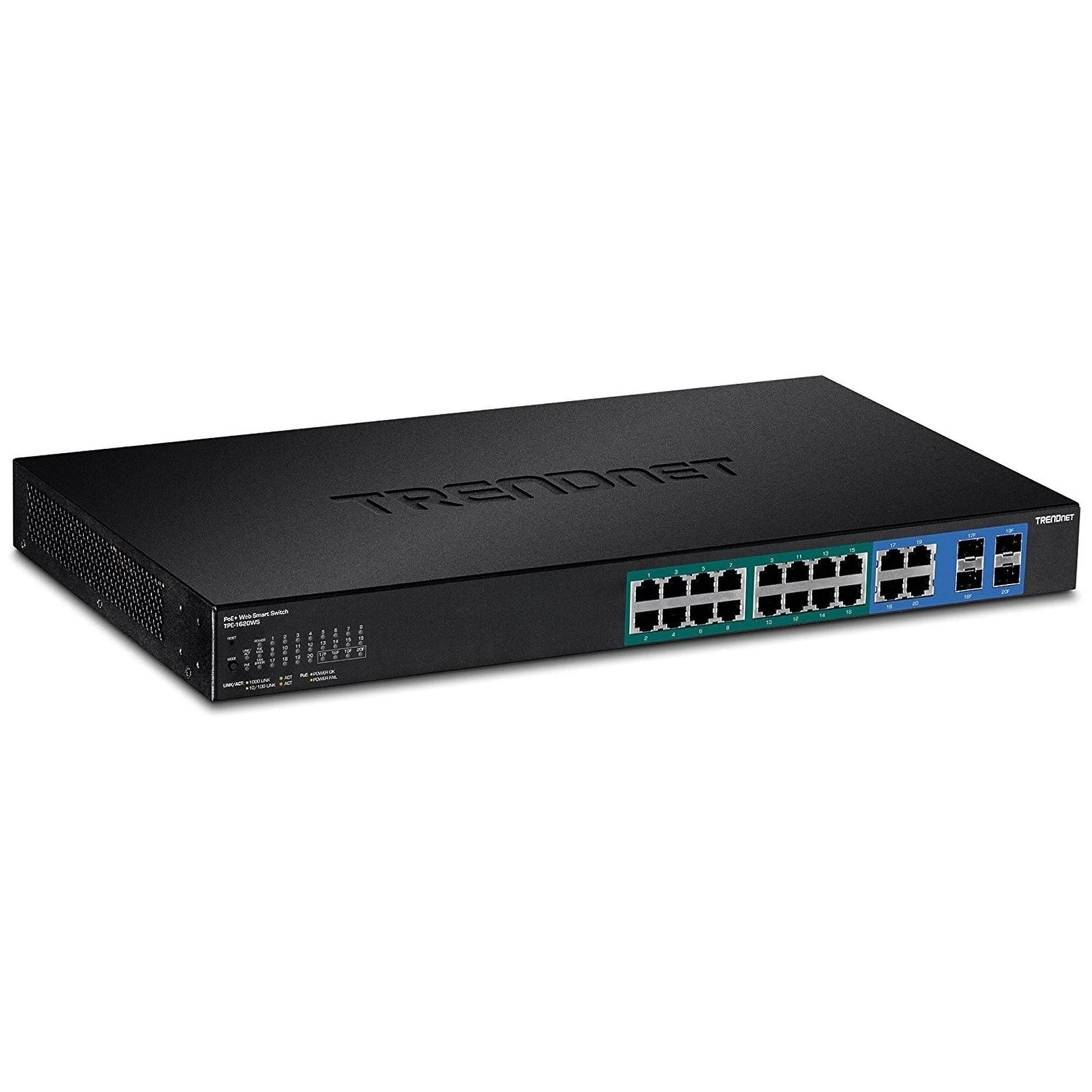 16-Port Gigabit Web Smart PoE+ Switch V482148