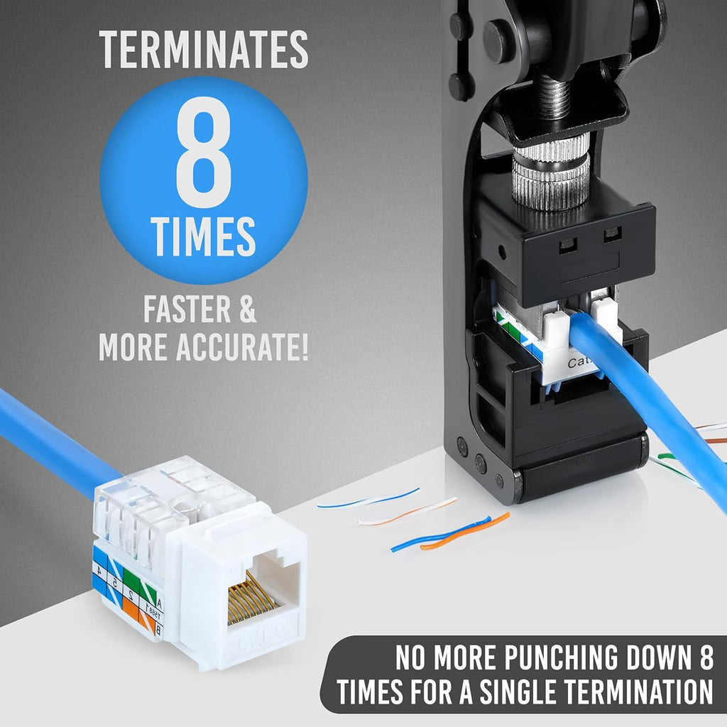 Speed Termination Tool for Everest Media RJ45 Cat6/5e & Cat6A UTP Keystone Jacks L448