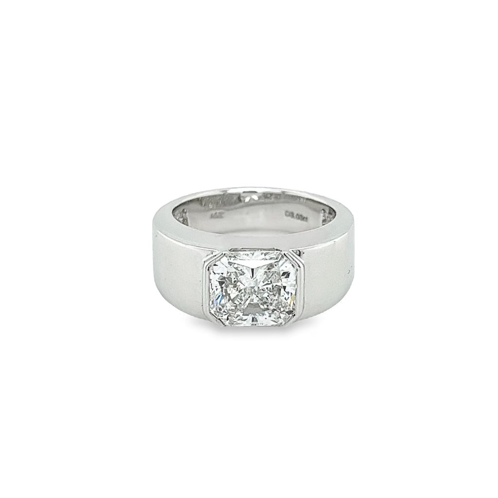 Radiant Cut Lab Grown Diamond Ring in 14K White Gold G1412