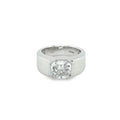 Radiant Cut Lab Grown Diamond Ring in 14K White Gold G1412
