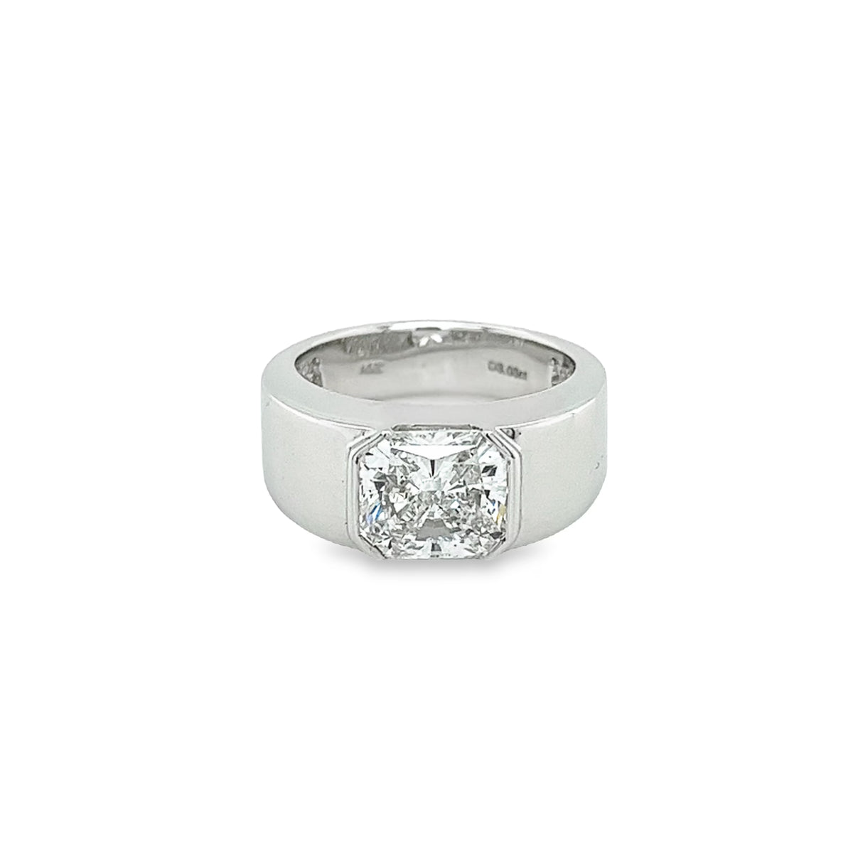 Radiant Cut Lab Grown Diamond Ring in 14K White Gold G1412