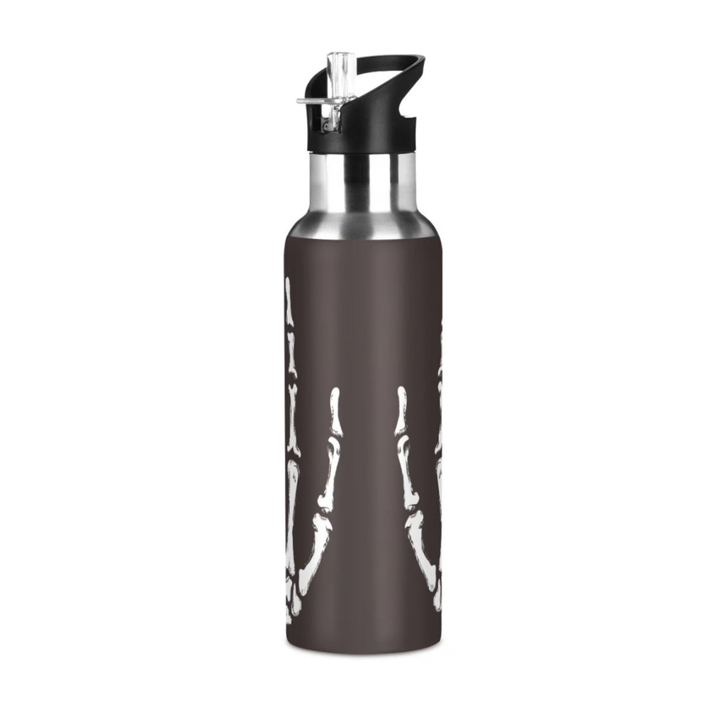 Black Stainless Steel Vacuum Insulated Water Bottle with Straw Lid 20 OZ A281