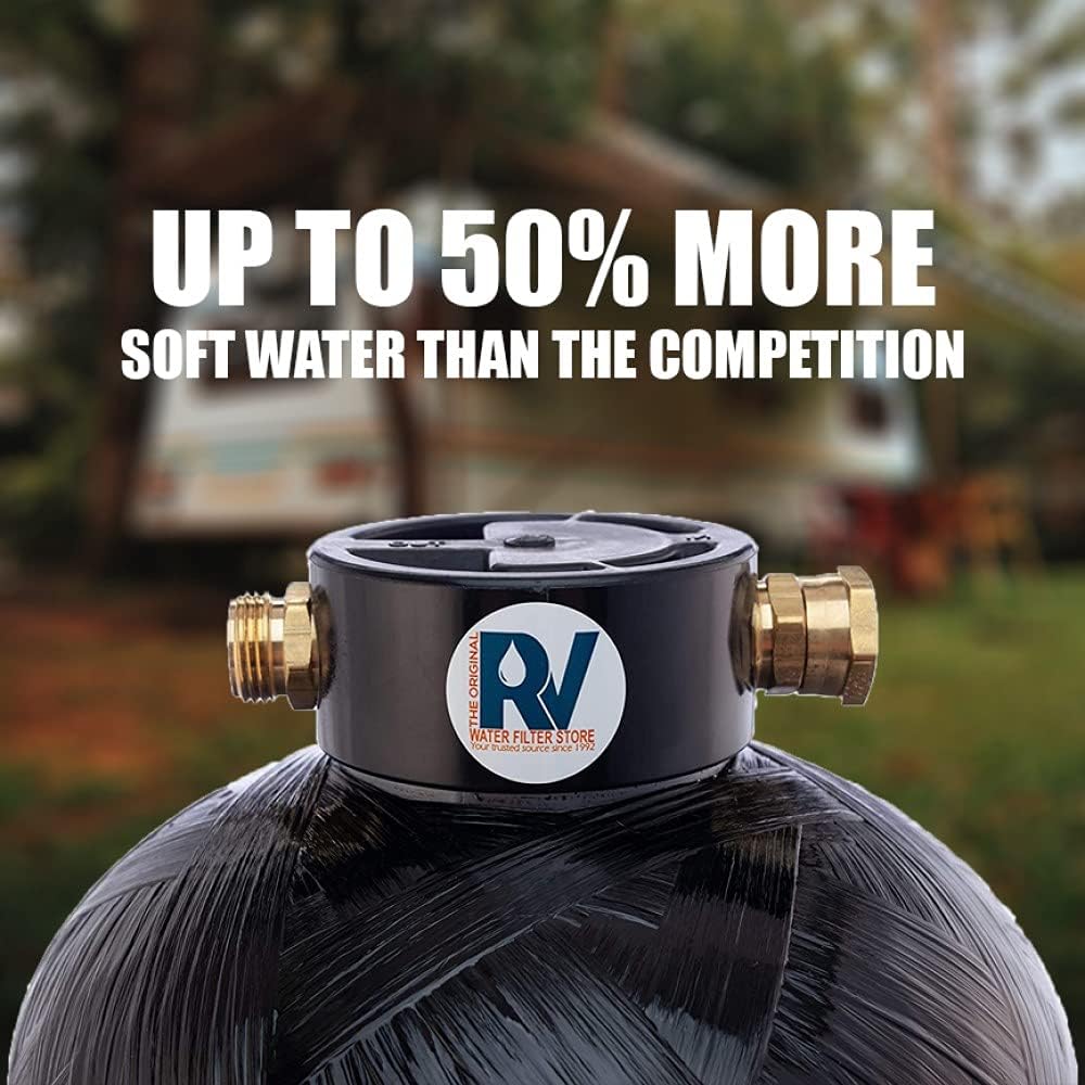 RV Water Softener Portable 16,000 Grain 3/4" Fittings P592626