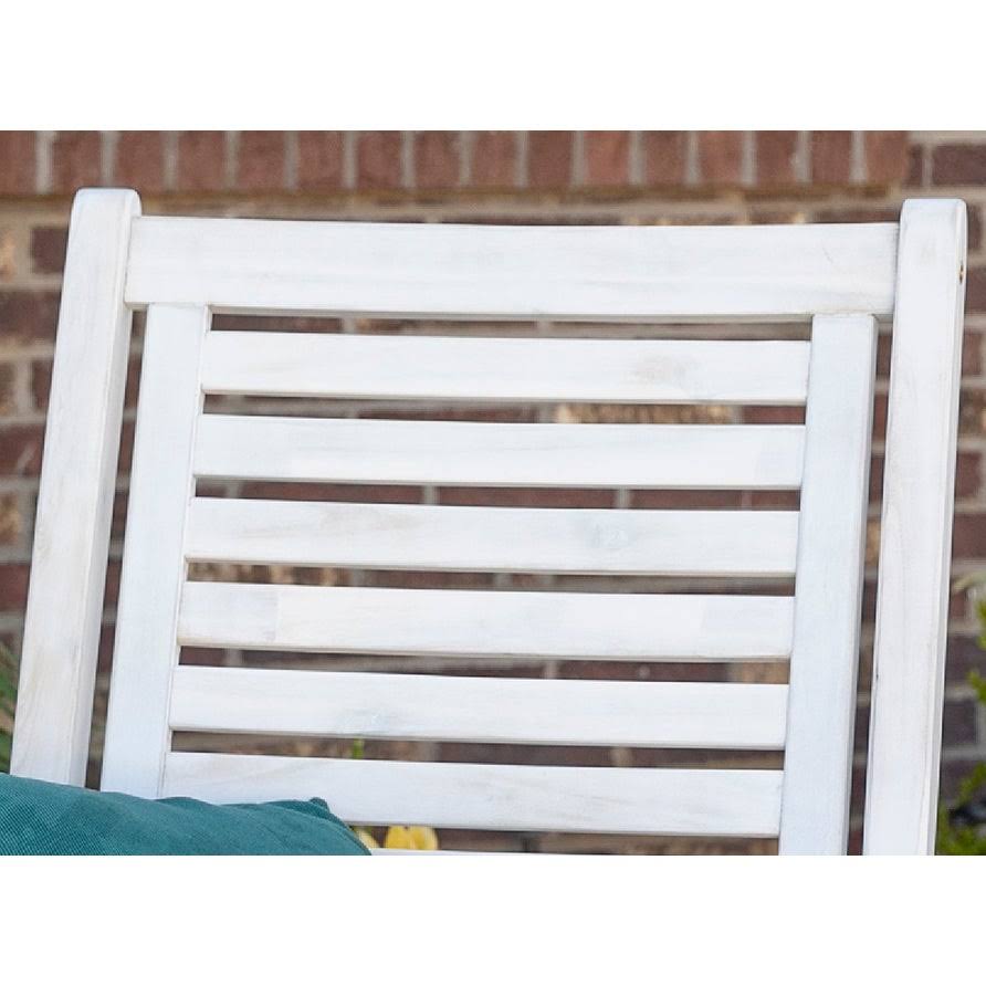 Dark Brown Solid Acacia Wood Rocking Patio Chair Y836308