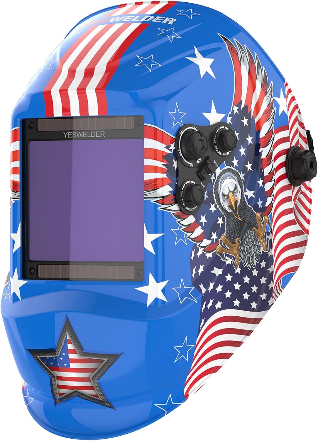 Large Viewing True Color Solar Power Auto Darkening Welding Helmet with 4 Arc Sensor L833