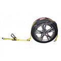 4 Piece Yellow Car Tie Downs with J-Hooks D34139