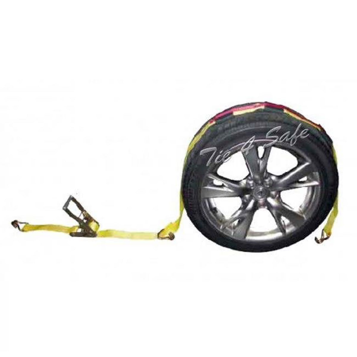 4 Piece Yellow Car Tie Downs with J-Hooks D34139