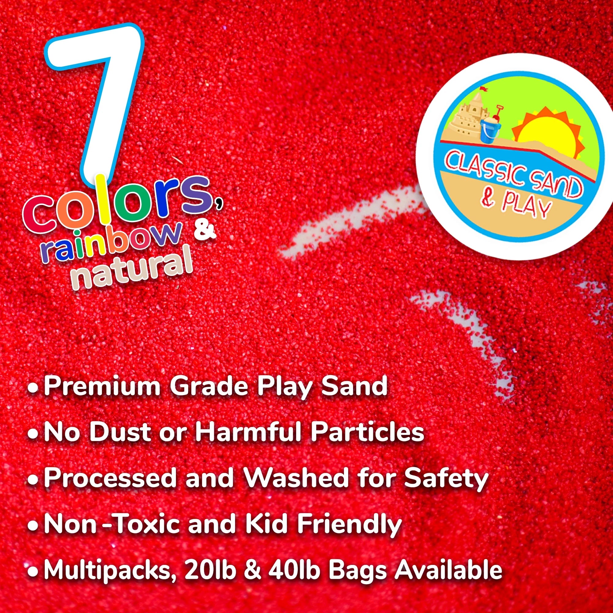 Red Colored Play Sand, 5 lb. Bag Q110292