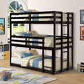 Twin-Over-Twin Solid Pine Wood Bunk Bed with Trundle and 4 Storage Drawers D1784