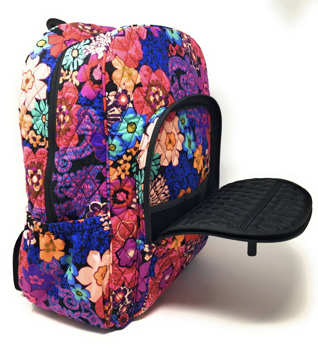 Floral Fiesta Backpack with Black Interior H1719