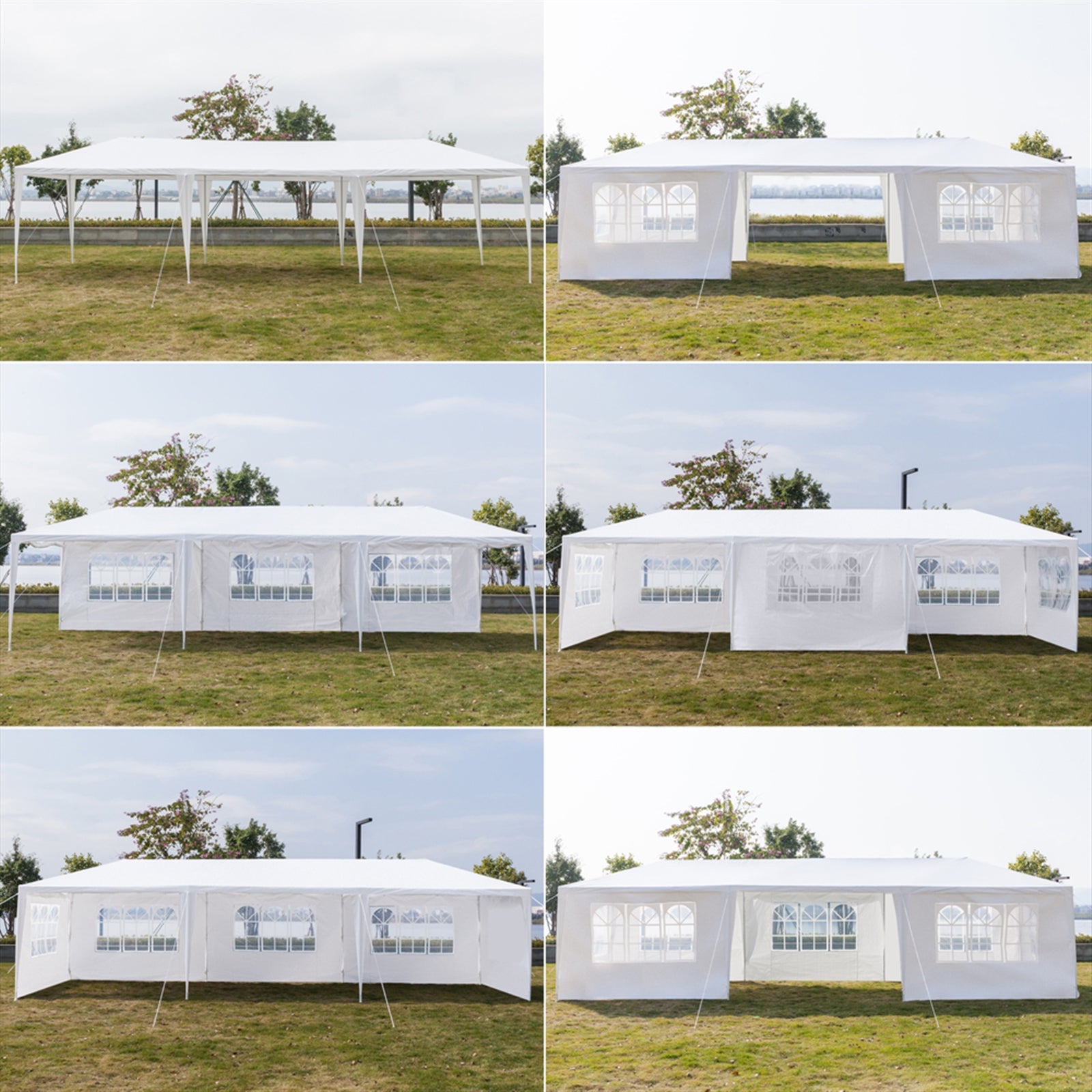 White Waterproof Portable Gazebo Tent L570785
