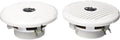 6.5" 75W Coaxial Speakers, Silver/White Pack of 2 Y4840