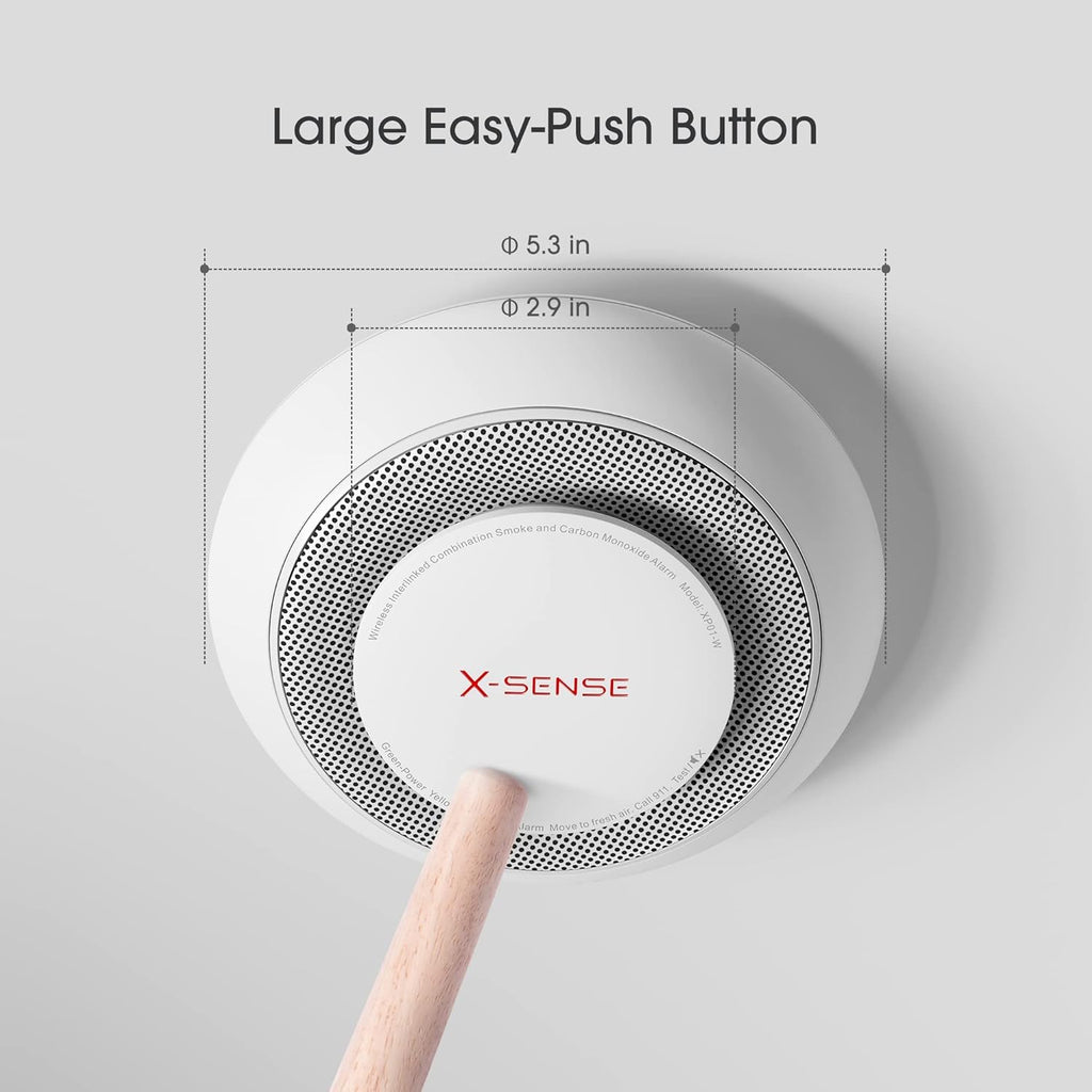 6-Pack Wireless Interconnected Smoke and Carbon Monoxide Detector Alarm L390